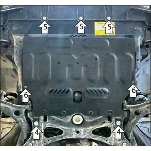 Защита Двигатель, Коробка переключения передач Honda Vezel ( 2021- ) г. арт: 70803 photo1 Интернет магазин Автоаксессуаров Защита картера, МКПП, АКПП, РК, ТБ (Мотодор)