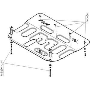 Защита Двигатель, Коробка переключения передач Hongqi H5 ( 2022- ) г. арт: 73907 photo3 Интернет магазин Автоаксессуаров Защита картера, МКПП, АКПП, РК, ТБ (Мотодор)