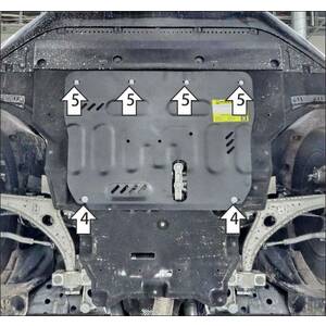 Защита Двигатель, Коробка переключения передач Hongqi H5 ( 2022- ) г. арт: 73908 photo1 Интернет магазин Автоаксессуаров Защита картера, МКПП, АКПП, РК, ТБ (Мотодор)