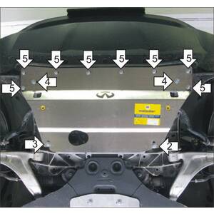 Защита Двигатель Infiniti FX 35 ( 2008-2012 ) г. арт: 08007-2