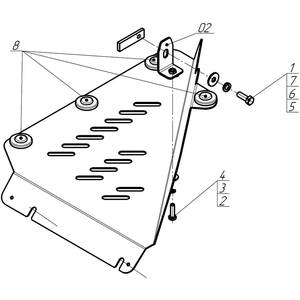 Кликните для увеличения изображения Защита Топливный фильтр Jac T8 ( 2019- ) г. арт: 78305