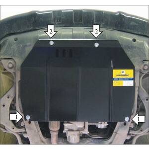 Защита Двигатель; КПП Hyundai Tucson ( 2004-2010 ) г. арт: 70917 photo1 Интернет магазин Автоаксессуаров Защита картера, МКПП, АКПП, РК, ТБ (Мотодор)