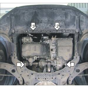 Защита Двигатель, Коробка переключения передач Mazda 6 ( 2012-2018 ) г. арт: 71103 photo2 Интернет магазин Автоаксессуаров Защита картера, МКПП, АКПП, РК, ТБ (Мотодор)