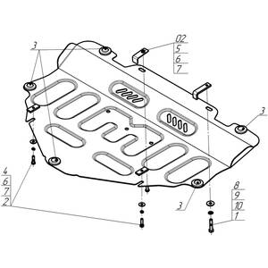 Защита Двигатель, Коробка переключения передач Mazda 6 ( 2012-2018 ) г. арт: 71103 photo3 Интернет магазин Автоаксессуаров Защита картера, МКПП, АКПП, РК, ТБ (Мотодор)