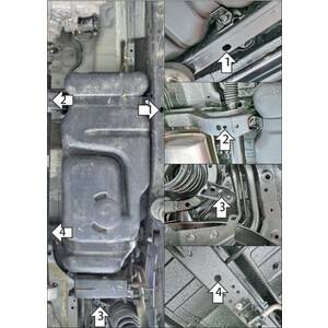 Защита Топливный бак Oting Paladin ( 2023-н.в. ) г. арт: 78605 photo2 Интернет магазин Автоаксессуаров Защита картера, МКПП, АКПП, РК, ТБ (Мотодор)