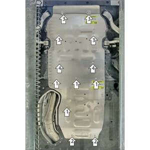 Защита Двигатель; КПП; Раздаточная коробка Land Rover Range Rover L460 ( 2022-н.в. ) г. арт: 343201 photo1 Интернет магазин Автоаксессуаров Защита картера, МКПП, АКПП, РК, ТБ (Мотодор)