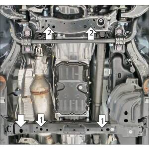 Защита КПП Toyota Land Cruiser Prado 250 ( 2023-н.в. ) г. арт: 32535 photo2 Интернет магазин Автоаксессуаров Защита картера, МКПП, АКПП, РК, ТБ (Мотодор)