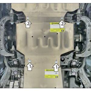Защита Двигатель; Передний дифференциал Toyota Land Cruiser Prado 250 ( 2023-н.в. ) г. арт: 32532 photo1 Интернет магазин Автоаксессуаров Защита картера, МКПП, АКПП, РК, ТБ (Мотодор)