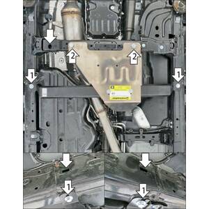 Защита Раздаточная коробка Toyota Land Cruiser Prado 250 ( 2023-н.в. ) г. арт: 32536 photo1 Интернет магазин Автоаксессуаров Защита картера, МКПП, АКПП, РК, ТБ (Мотодор)