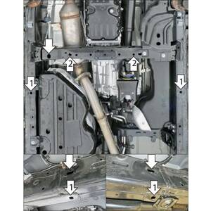 Защита Раздаточная коробка Toyota Land Cruiser Prado 250 ( 2023-н.в. ) г. арт: 32536 photo2 Интернет магазин Автоаксессуаров Защита картера, МКПП, АКПП, РК, ТБ (Мотодор)