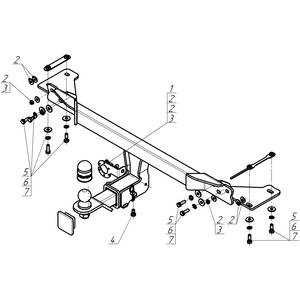 Фаркоп Belgee X70 2024- г. ( универсал ) арт: 94205-E