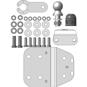 Кликните для увеличения изображения Фаркоп Toyota Land Cruiser Prado 120 2002-2009 г. ( универсал ) арт: ZT105FE