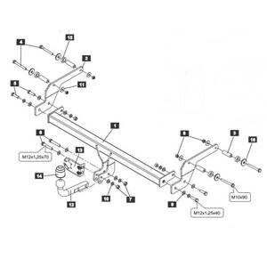 Фаркоп - RENAULT Kaptur (2015 - ) г. ( арт: 4502.12 ) photo1 Интернет магазин Автоаксессуаров Фаркопы, Тягово-сцепное устройство (ТСУ) (Шериф)