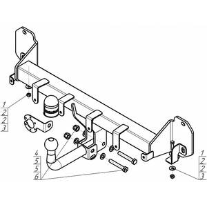 Фаркоп BMW X3 (g01) 2017- г. ( универсал ) арт: 90206-A photo5 Интернет магазин Автоаксессуаров Фаркопы, Тягово-сцепное устройство (ТСУ) (Мотодор)