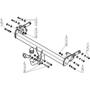 Фаркоп Subaru Outback 2021- г. ( универсал ) арт: 92204-A photo5 Интернет магазин Автоаксессуаров Фаркопы, Тягово-сцепное устройство (ТСУ) (Мотодор)