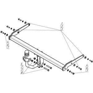 Фаркоп Suzuki Sx4 2013-2021 г. ( Хэтчбек ) арт: 92402-A