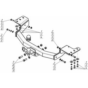 Фаркоп Toyota Fortuner 2015- г. ( универсал ) арт: 92531-FE photo5 Интернет магазин Автоаксессуаров Фаркопы, Тягово-сцепное устройство (ТСУ) (Мотодор)