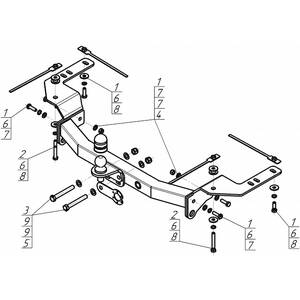 Фаркоп Toyota Land Cruiser 200 2007-2012 г. ( универсал ) арт: 92527-FE