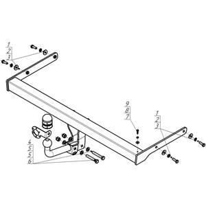 Фаркоп Volkswagen Bora 2018- г. ( Седан ) арт: 92713-A photo5 Интернет магазин Автоаксессуаров Фаркопы, Тягово-сцепное устройство (ТСУ) (Мотодор)