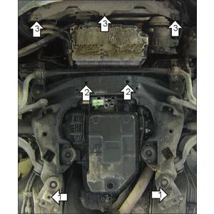 Защита Двигатель, Коробка переключения передач Audi A6 ( 2001-2004 ) г. арт: 00127-1