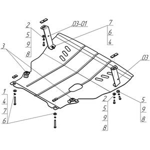 Защита Двигатель, Коробка переключения передач Audi TT ( 1998-2006 ) г. арт: 00126-2 photo3 Интернет магазин Автоаксессуаров Защита картера, МКПП, АКПП, РК, ТБ (Мотодор)