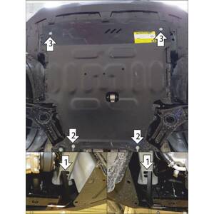 Защита Двигатель, Коробка переключения передач Changan Cs35 Plus ( 2018- ) г. арт: 77201 photo1 Интернет магазин Автоаксессуаров Защита картера, МКПП, АКПП, РК, ТБ (Мотодор)