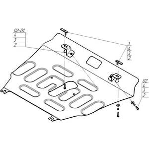 Защита Двигатель, Коробка переключения передач Changan Cs75FL ( 2018-2023 ) г. арт: 77202 photo3 Интернет магазин Автоаксессуаров Защита картера, МКПП, АКПП, РК, ТБ (Мотодор)