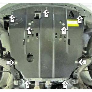 Защита Двигатель, Коробка переключения передач Chevrolet Captiva ( 2011-2014 ) г. арт: 73004-2