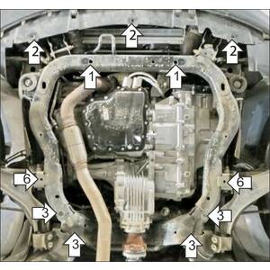 Защита Двигатель, Коробка переключения передач Chevrolet Captiva ( 2011-2014 ) г. арт: 73004-2