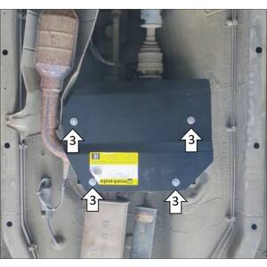 Защита Раздаточная коробка Chevrolet Niva ( 2002-2009 ) г. арт: 13007-2 photo1 Интернет магазин Автоаксессуаров Защита картера, МКПП, АКПП, РК, ТБ (Мотодор)