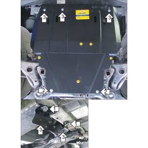 Защита Двигатель, Коробка переключения передач Chrysler Town & Country ( 2010-2016 ) г. арт: 00310-2 photo1 Интернет магазин Автоаксессуаров Защита картера, МКПП, АКПП, РК, ТБ (Мотодор)