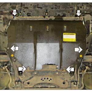 Защита Двигатель, Коробка переключения передач Citroen C4 Picasso ( 2007-2010 ) г. арт: 71604-3 photo1 Интернет магазин Автоаксессуаров Защита картера, МКПП, АКПП, РК, ТБ (Мотодор)