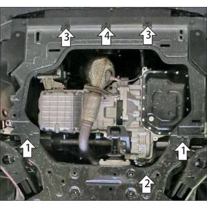 Защита Двигатель, Коробка переключения передач DFSK 500 ( 2024- ) г. арт: 78608 photo2 Интернет магазин Автоаксессуаров Защита картера, МКПП, АКПП, РК, ТБ (Мотодор)