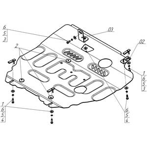 Защита Двигатель, Коробка переключения передач Dodge Caliber ( 2006-2011 ) г. арт: 72901 photo3 Интернет магазин Автоаксессуаров Защита картера, МКПП, АКПП, РК, ТБ (Мотодор)