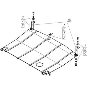 Защита Двигатель, Коробка переключения передач Chrysler Voyager III ( 1995-2001 ) г. арт: 00304 photo2 Интернет магазин Автоаксессуаров Защита картера, МКПП, АКПП, РК, ТБ (Мотодор)