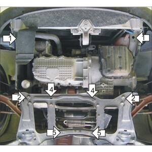 Защита Двигатель, Коробка переключения передач Chrysler Town & Country ( 2000-2007 ) г. арт: 00306 photo3 Интернет магазин Автоаксессуаров Защита картера, МКПП, АКПП, РК, ТБ (Мотодор)