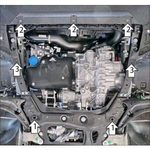 Защита Двигатель, Коробка переключения передач Exeed RX ( 2023- ) г. арт: 79014-2 photo2 Интернет магазин Автоаксессуаров Защита картера, МКПП, АКПП, РК, ТБ (Мотодор)