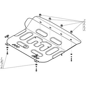 Защита Двигатель, Коробка переключения передач FAW Bestune T99 ( 2022- ) г. арт: 73903 photo3 Интернет магазин Автоаксессуаров Защита картера, МКПП, АКПП, РК, ТБ (Мотодор)