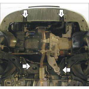 Защита Двигатель; КПП FIAT Albea ( 2002-2012 ) г. арт: 00611 photo2 Интернет магазин Автоаксессуаров Защита картера, МКПП, АКПП, РК, ТБ (Мотодор)