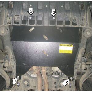 Защита Двигатель, Коробка переключения передач Ford Explorer ( 2015-2019 ) г. арт: 10706 photo1 Интернет магазин Автоаксессуаров Защита картера, МКПП, АКПП, РК, ТБ (Мотодор)