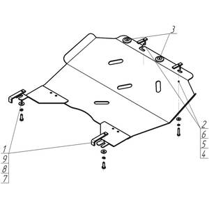 Защита Двигатель, Коробка переключения передач Ford Explorer ( 2015-2019 ) г. арт: 10706 photo3 Интернет магазин Автоаксессуаров Защита картера, МКПП, АКПП, РК, ТБ (Мотодор)