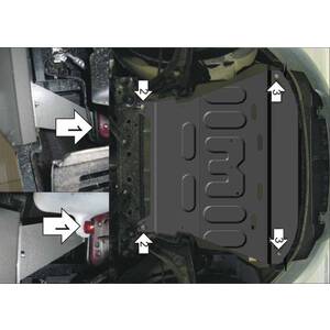 Защита Двигатель, Коробка переключения передач Ford Fiesta ( 2008-2015 ) г. арт: 70704 photo1 Интернет магазин Автоаксессуаров Защита картера, МКПП, АКПП, РК, ТБ (Мотодор)