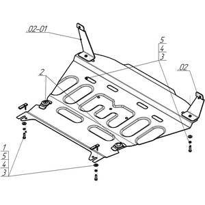 Защита Двигатель, Коробка переключения передач Ford Fiesta ( 2008-2015 ) г. арт: 70704 photo3 Интернет магазин Автоаксессуаров Защита картера, МКПП, АКПП, РК, ТБ (Мотодор)
