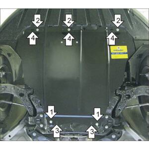 Защита Двигатель, Коробка переключения передач Ford Focus ( 2004-2007 ) г. арт: 70747-3