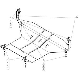 Защита Двигатель, Коробка переключения передач Ford Galaxy ( 2000-2006 ) г. арт: 00711 photo3 Интернет магазин Автоаксессуаров Защита картера, МКПП, АКПП, РК, ТБ (Мотодор)