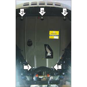 Защита Двигатель; КПП Ford Kuga ( 2008-2013 ) г. арт: 00733 photo1 Интернет магазин Автоаксессуаров Защита картера, МКПП, АКПП, РК, ТБ (Мотодор)