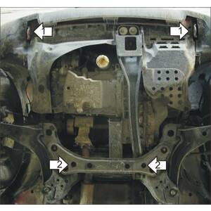 Защита Двигатель, Коробка переключения передач Ford Maverick ( 2001-2004 ) г. арт: 00738-3 photo3 Интернет магазин Автоаксессуаров Защита картера, МКПП, АКПП, РК, ТБ (Мотодор)