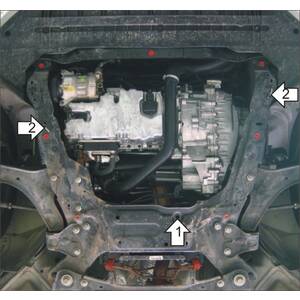 Защита Двигатель, Коробка переключения передач Ford S-max ( 2006-2015 ) г. арт: 00737-1