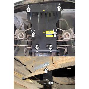 Защита Двигатель Gaz 310221 Volga ( 1993-2004 ) г. арт: 05602 photo1 Интернет магазин Автоаксессуаров Защита картера, МКПП, АКПП, РК, ТБ (Мотодор)