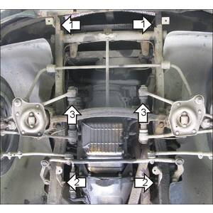 Защита Двигатель Gaz 310221 Volga ( 1993-2004 ) г. арт: 05602 photo2 Интернет магазин Автоаксессуаров Защита картера, МКПП, АКПП, РК, ТБ (Мотодор)